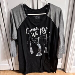 Torrid Hocus Pocus Black and Gray Long Sleeve Tee